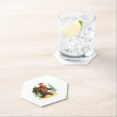 Dessous-de-verre En Papier Bigfoot Arbre de Noël Santa Hat (5) (En situation)