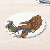 Dessous-de-verre En Papier Bigfoot Dog Walk Dachshund T  Sasquatch Kids Men W (Incliné)