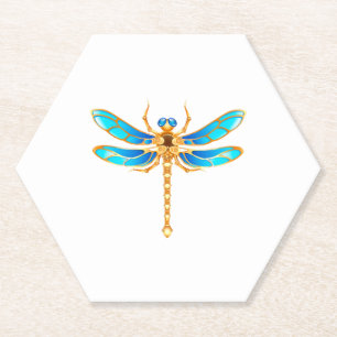 Dessous-de-verre En Papier Bijoux en or libellule insecte vip amusant vectori