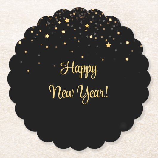 Dessous-de-verre En Papier Bites & Bubbles New Years Eve (Devant)