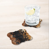 Dessous-de-verre En Papier Black Brown Gold (En situation)