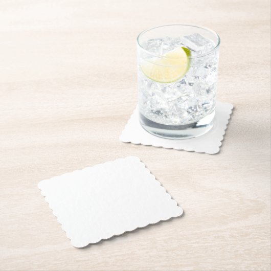 Dessous-de-verre En Papier Blanc Creusé (En situation)