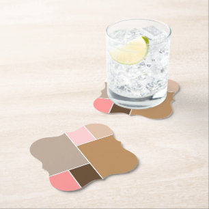 Dessous-de-verre En Papier Blocs de couleurs de coquillage