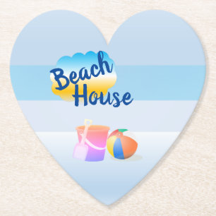 Dessous-de-verre En Papier Blue Beach House Dessous de verre papier 2