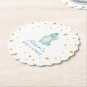 Dessous-de-verre En Papier Blue Dinosaur Twinkle Star Baby shower Boy Party (Incliné)