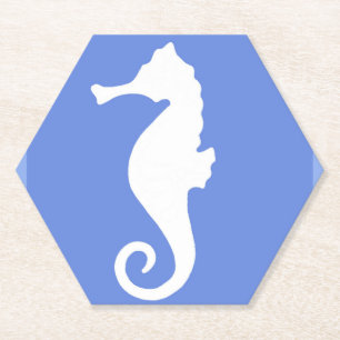 Dessous-de-verre En Papier Blue Seahorse