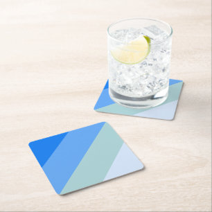 Dessous-de-verre En Papier Blue Stripes Maritime
