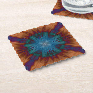 Dessous-de-verre En Papier Blues de cuivre