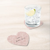 Dessous-de-verre En Papier Blush Pink Glitzy Glitter Sparkle Bridal Shower (En situation)