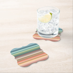 Dessous-de-verre En Papier Boho Modern Chic Stripes