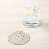 Dessous-de-verre En Papier BOHO Moderne Flore Verdure Fête des mariées Macram (En situation)