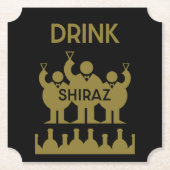 Dessous-de-verre En Papier Boissons de vins de Shiraz (Devant)