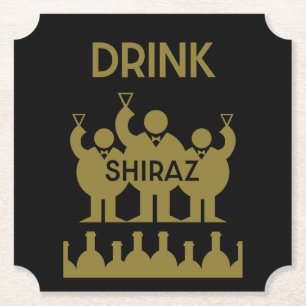 Dessous-de-verre En Papier Boissons de vins de Shiraz