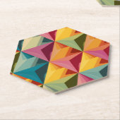 Dessous-de-verre En Papier Bold Geometric Triangle Pattern  (Incliné)