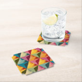 Dessous-de-verre En Papier Bold Geometric Triangle Pattern  (En situation)