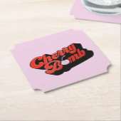 Dessous-de-verre En Papier Bombe cerise (Incliné)