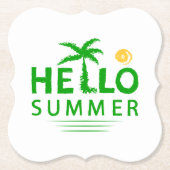 Dessous-de-verre En Papier Bonjour été (Devant)