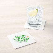 Dessous-de-verre En Papier Bonjour été (En situation)