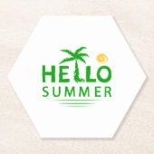 Dessous-de-verre En Papier Bonjour été (Devant)