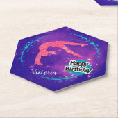 Dessous-de-verre En Papier Bonne Gymnastique d'anniversaire Galaxy Tumbling (Incliné)