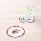 Dessous-de-verre En Papier Bonne NOMBRE Vacances d'écureuil de Noël (En situation)