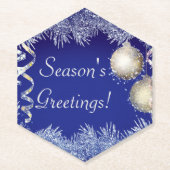 Dessous-de-verre En Papier Bonnes Fêtes Noël Parties scintillant Noël (Devant)