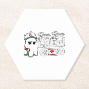 Dessous-de-verre En Papier Boo Boo Crew Nurse Funny Halloween groupes de peur