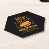 Dessous-de-verre En Papier Boo Citrouille Sarcastique drôle Costume d'Hallowe (Incliné)