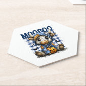 Dessous-de-verre En Papier Boo Halloween Vache Éffrayante Highland (Incliné)