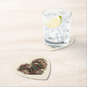 Dessous-de-verre En Papier Book Lover Heart Paper Coaster (En situation)
