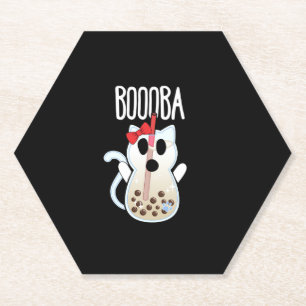 Dessous-de-verre En Papier Boooba Kawaii Boba Boire du thé Amoureux des chats