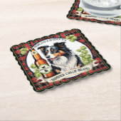 Dessous-de-verre En Papier Border Collie IPA  (Incliné)