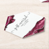 Dessous-de-verre En Papier Bornes d'âge d'argent et de Bourgogne (Incliné)