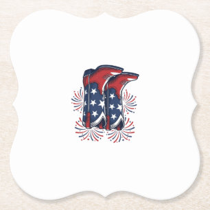 Dessous-de-verre En Papier Bottes de cowboy patriotiques conception de chemis