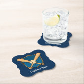 Dessous-de-verre En Papier Bouclier de baseball (En situation)