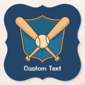 Dessous-de-verre En Papier Bouclier de baseball (Devant)