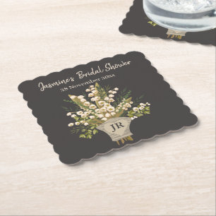 Dessous-de-verre En Papier Bouquet de muguet Shower de mariage