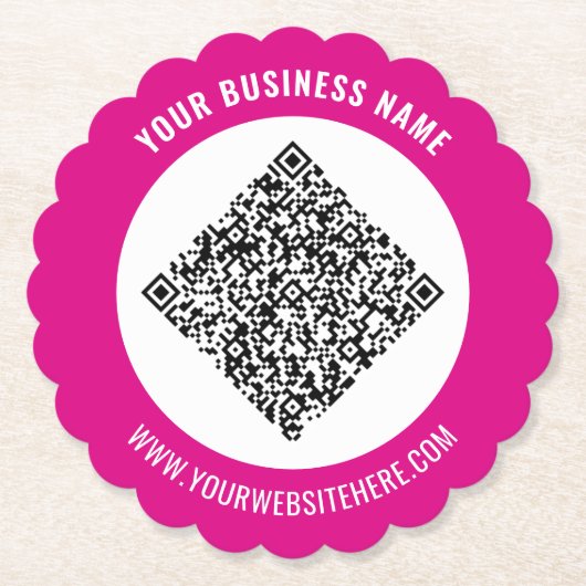Dessous-de-verre En Papier Branded Promotional QR Code Paper Coasters Example (Devant)