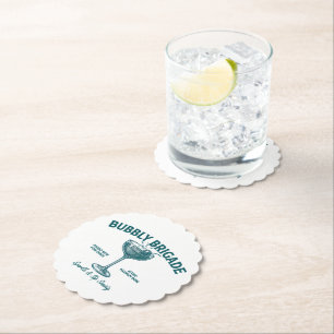 Dessous-de-verre En Papier Brigade Bulles Société Étincelle & Boire