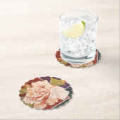 Dessous-de-verre En Papier Bronze cuivre Floral (En situation)