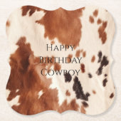 Dessous-de-verre En Papier Brown Cream Southwest Cowhide (Devant)