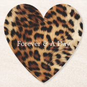 Dessous-de-verre En Papier Brown Crème léopard animal (Devant)