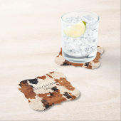 Dessous-de-verre En Papier Brown noir blanc (En situation)