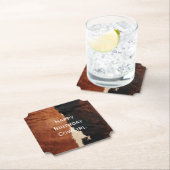 Dessous-de-verre En Papier Brown Noir Noir Faux Cowhide (En situation)