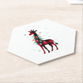 Dessous-de-verre En Papier Buffalo Plaid Family Matching Giraffe Christmas Pa (Incliné)