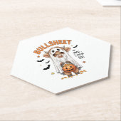 Dessous-de-verre En Papier Bullsheet Highland Cow Funny Ghost (Incliné)