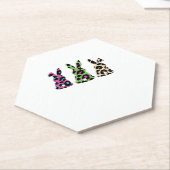 Dessous-de-verre En Papier Bunny Easter Leopard Plaid Buffalo Rabbit Easter D (Incliné)