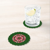 Dessous-de-verre En Papier cadeau de fleurs (En situation)
