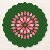 Dessous-de-verre En Papier cadeau de fleurs (Devant)