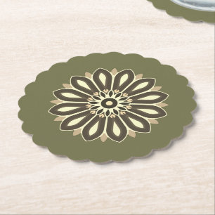 Dessous-de-verre En Papier cadeau de fleurs